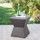 Hearth and Haven Calhoun Outdoor Square End Table in Brown, , large