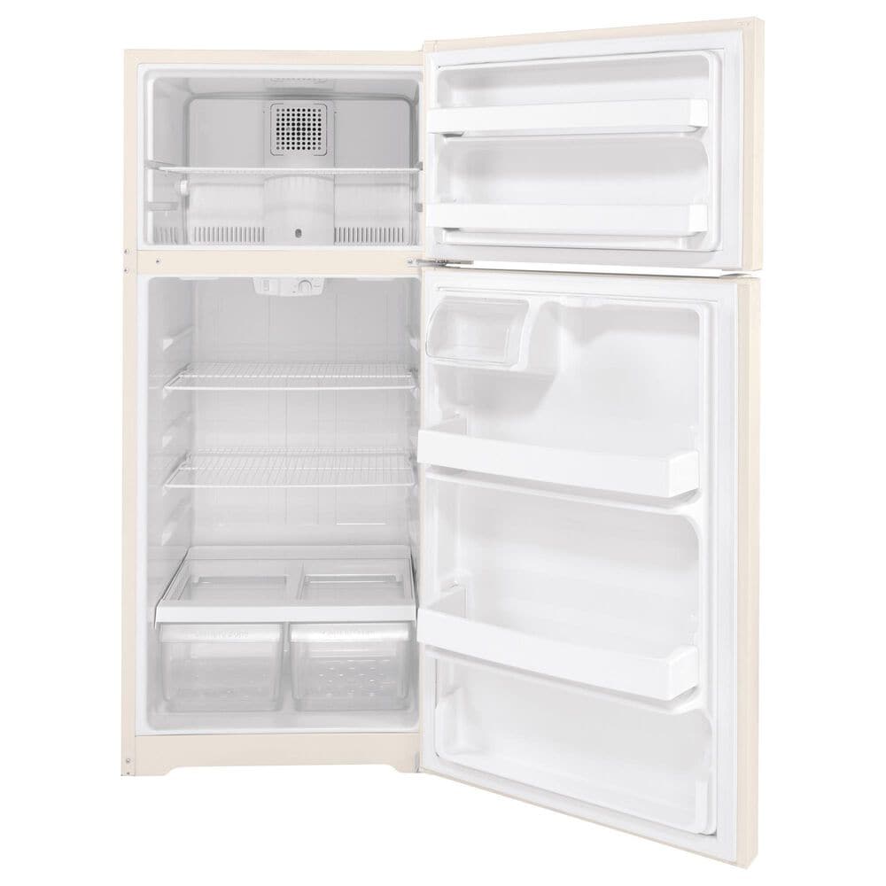 GE Appliances 16.6 Cu. Ft. Energy Star Top Freezer Refrigerator in Bisque, , large