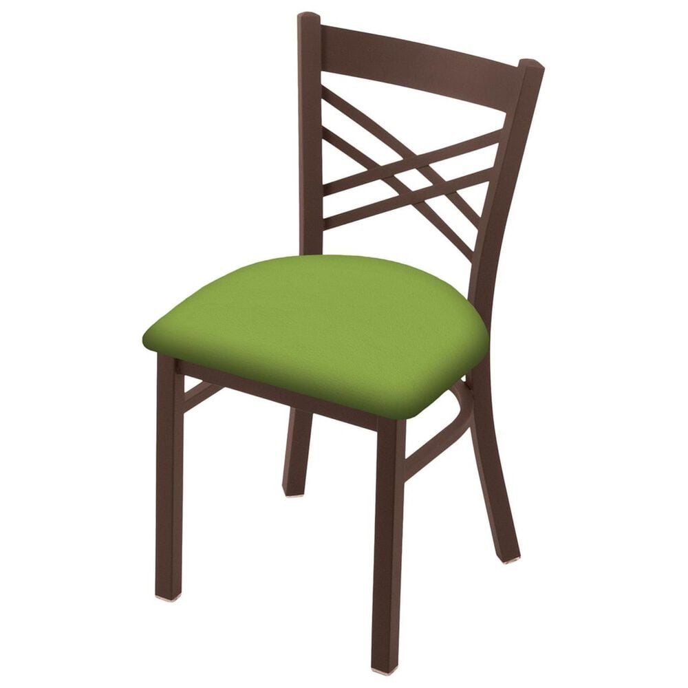Holland Bar Stool 620 Catalina 18" Chair with Bronze and Canter Kiwi Green Seat, , large