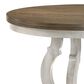 HOMLUX 47"W Round Contemporary Dining Table with Cross Base, in Walnut Top & Off-White Base, , large