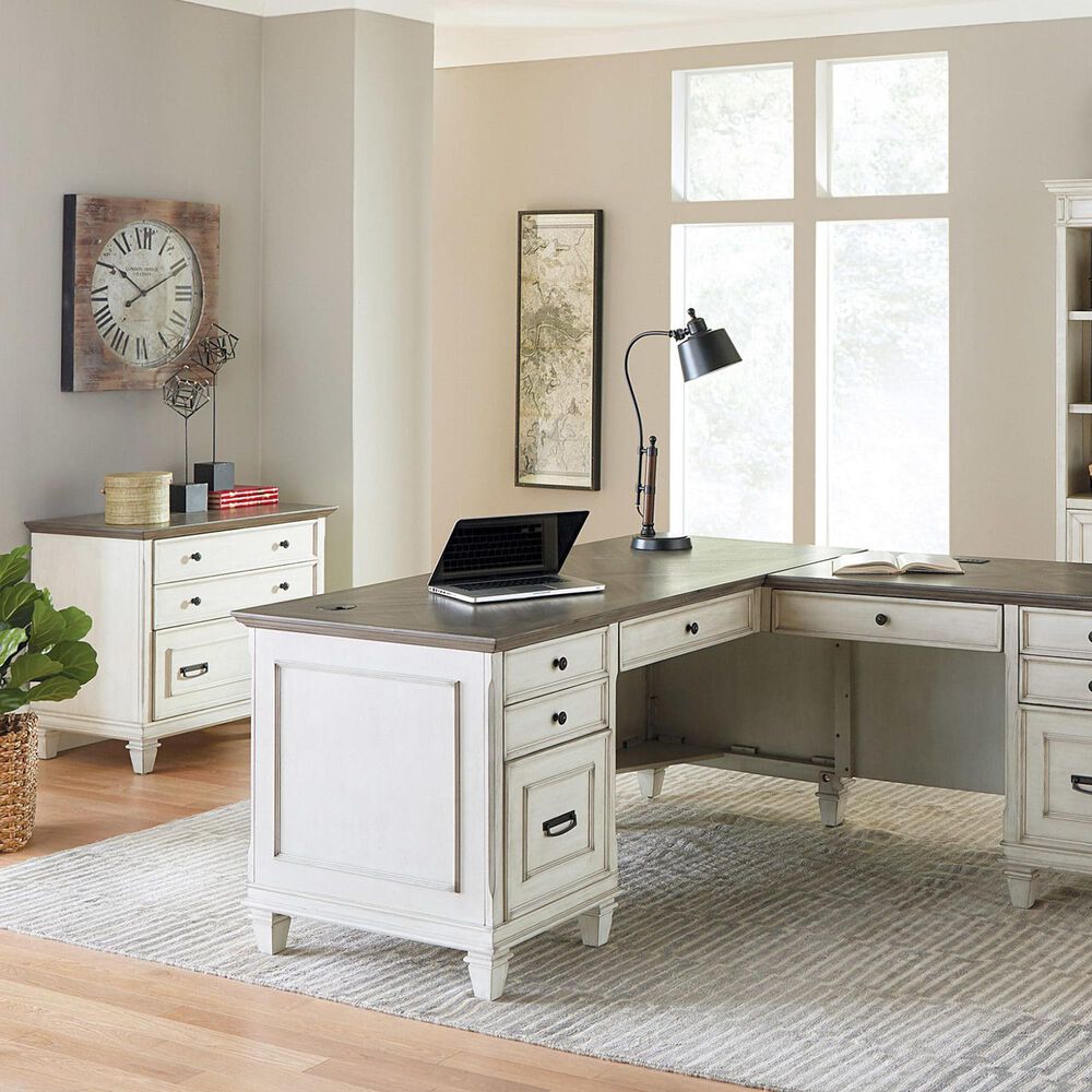 Wycliff Bay Hartford 2-Drawer Lateral File in White and Gray, , large