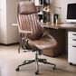 HOMLUX High Back Ergonomic Office Chair with Suede Leather in Dark Brown, , large