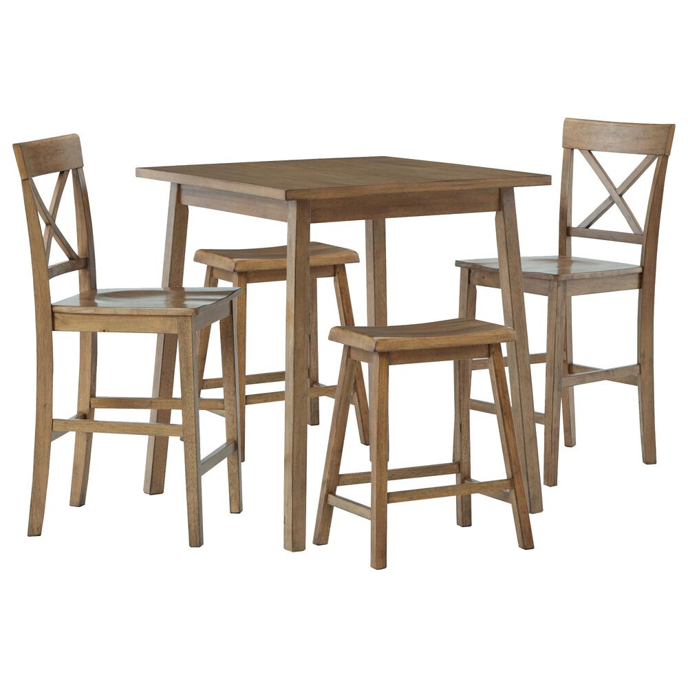 Signature Design by Ashley Shully 5-Piece Counter Dining Set in Natural, , large