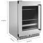 KitchenAid 24" Beverage Center with Left Hinge and Metal-Front Racks in Stainless Steel, , large