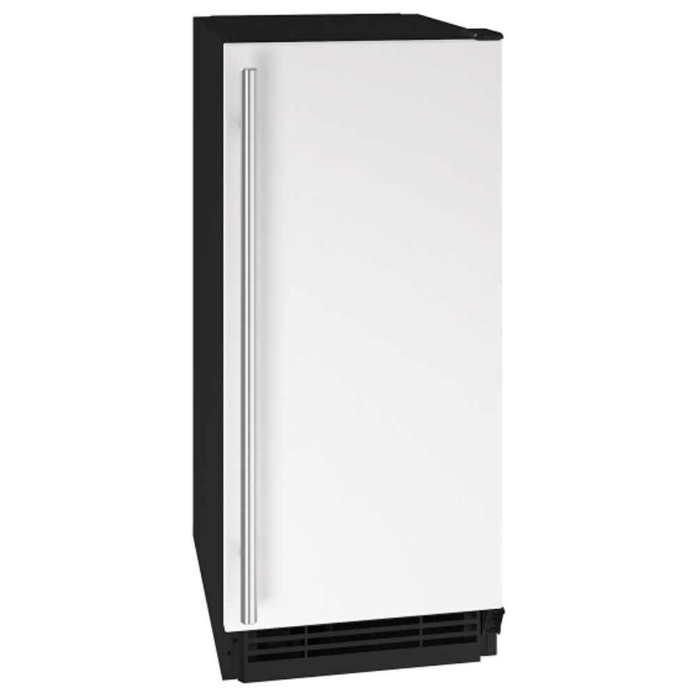 U-Line 15" Manual Defrost Crescent Ice Maker in White and Black, , large