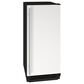 U-Line 15" Manual Defrost Crescent Ice Maker in White and Black, , large