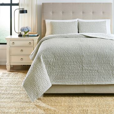 Millennium Doralia 3-Piece Queen Coverlet Set in Linen and Charcoal, , large