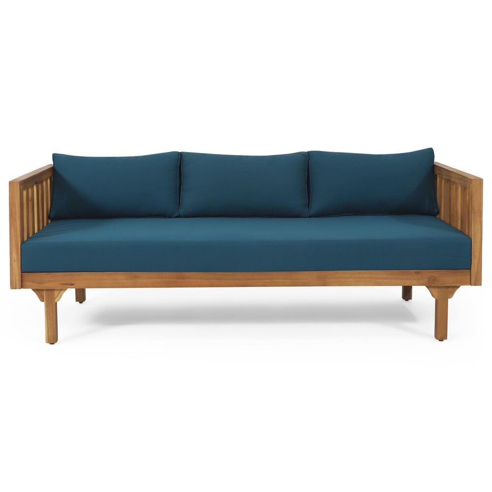 Hearth and Haven Claremont Outdoor Sofa Daybed in Dark Teal, , large