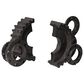 Mercana Cogsworth Resin Industrial Gear Decorative Bookend in Brown (Set of 2), , large