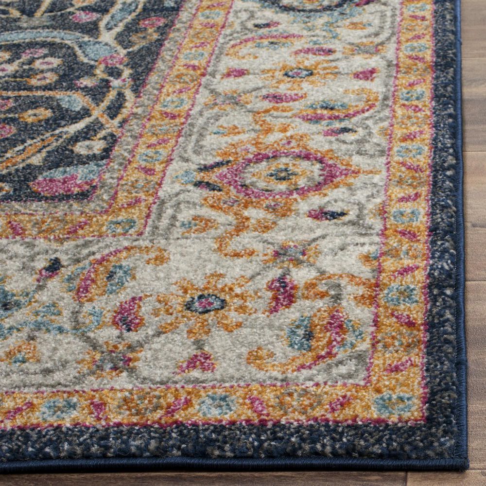 Safavieh Madison MAD612D 10&#39; x 14&#39; Navy and Creme Area Rug, , large