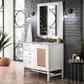 James Martin Vanities Addison 36" Single Bathroom Vanity in Glossy White with 3 cm Victorian Silver Quartz Top and Rectangular Sink, , large