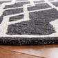 Safavieh Micro-Loop MLP157H 5" Round Charcoal and Ivory Area Rug, , large
