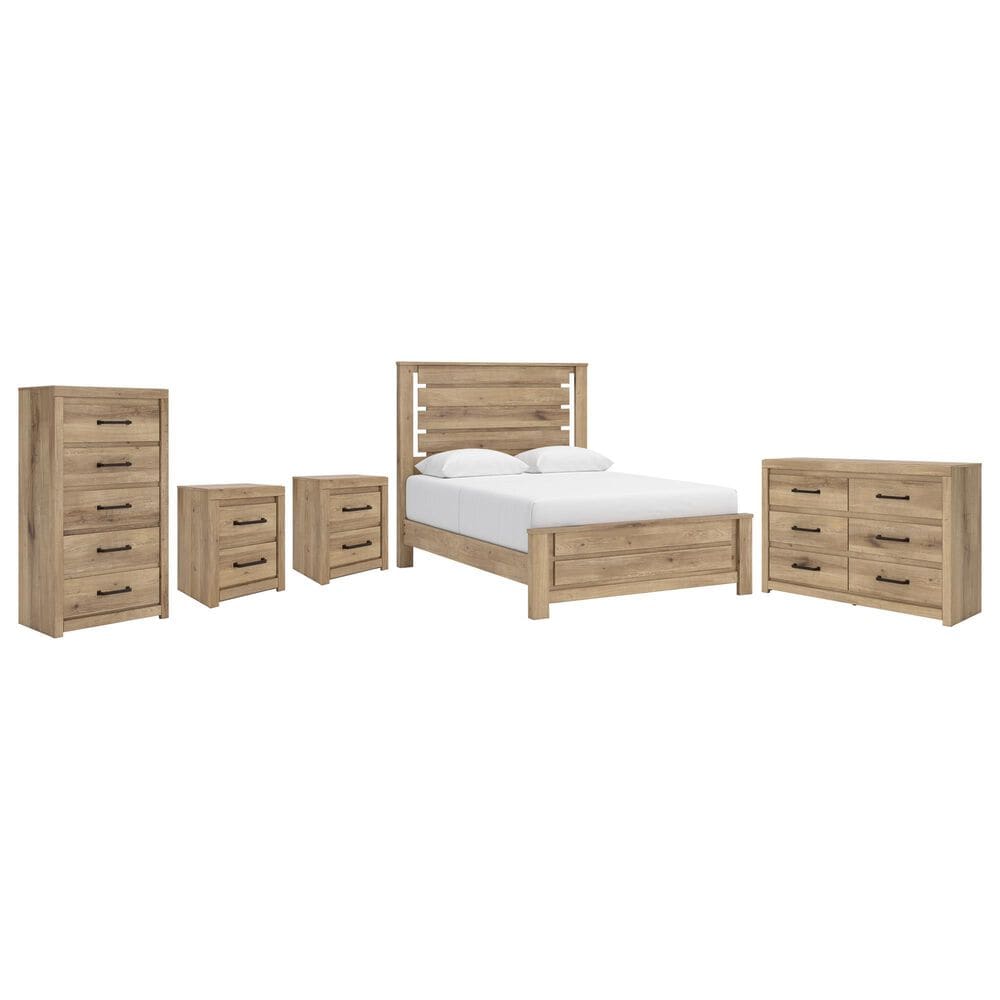 Ashley Brozmont Queen Platform Panel Bed with Dresser, Chest, and Two Nightstands, , large