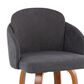 LumiSource Dahlia Swivel Bar Stool with Grey Upholstery in Walnut and Chrome (Set of 2), , large