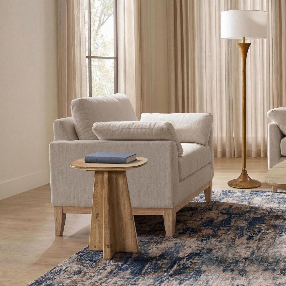 Jennifer Taylor Home Clarence End Table in Antique Natural Brown, , large