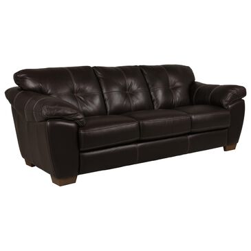 Chateau D"ax Leather Stationary Sofa in Espresso, , large