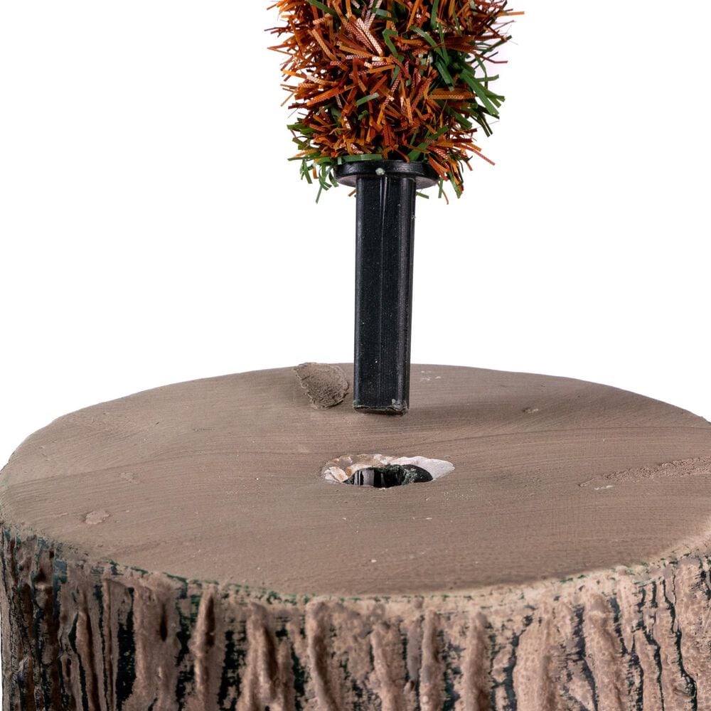The Gerson Company 3' Potted Pre-Lit Artificial Frosted Pine with White Lights in Green, , large