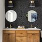 Dal-Tile Pietra Divina Nero Marquina Triangle Mosaic Tile, , large