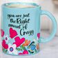 Pavilion Crazy 18 Oz Glass Mug in Teal, , large