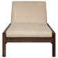 Four Hands Brio Outdoor Chaise Lounge in Ellor Beige and Stained Saddle Brown, , large