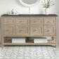 James Martin Vanities Breckenridge 60" Single Bathroom Vanity in Whitewashed Oak with 3 cm Parisien Bleu Quartz Top and Rectangular Sink, , large