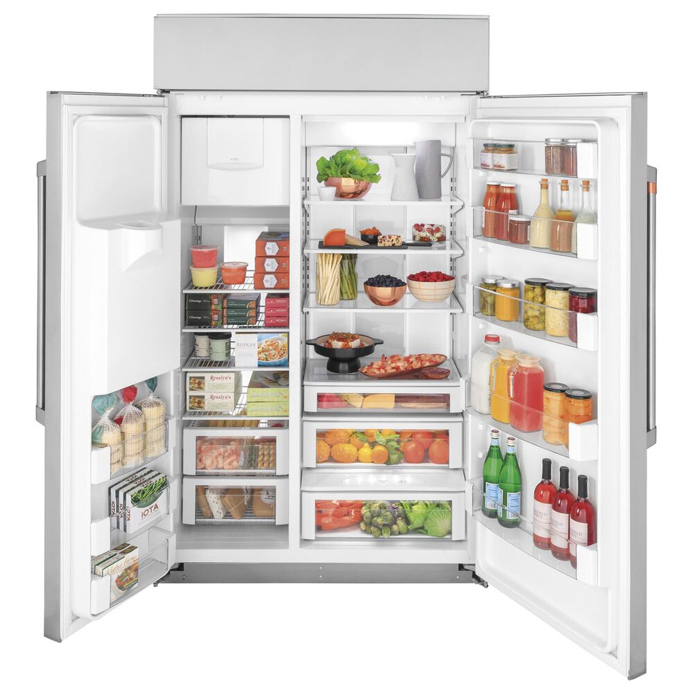 Cafe 28.7 Cu. Ft. Smart Built-in Side-by-Side Refrigerator with Dispenser in Stainless Steel, , large