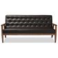 Baxton Studio Sorrento Stationary Sofa in Brown, , large