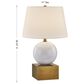Savoy House Brumfield 1-Light Table Lamp in White and Brass, , large