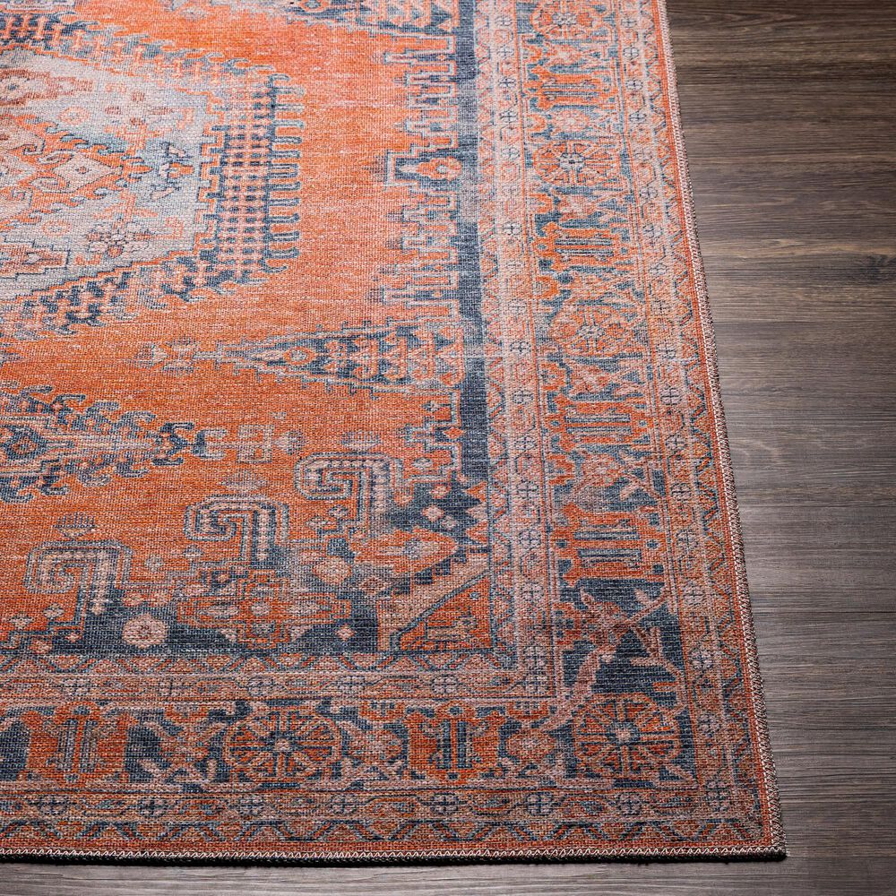 Surya Colin 7&#39;10&quot; x 10&#39;2&quot; Burnt Orange, Blue, Pale Blue and Tan Area Rug, , large