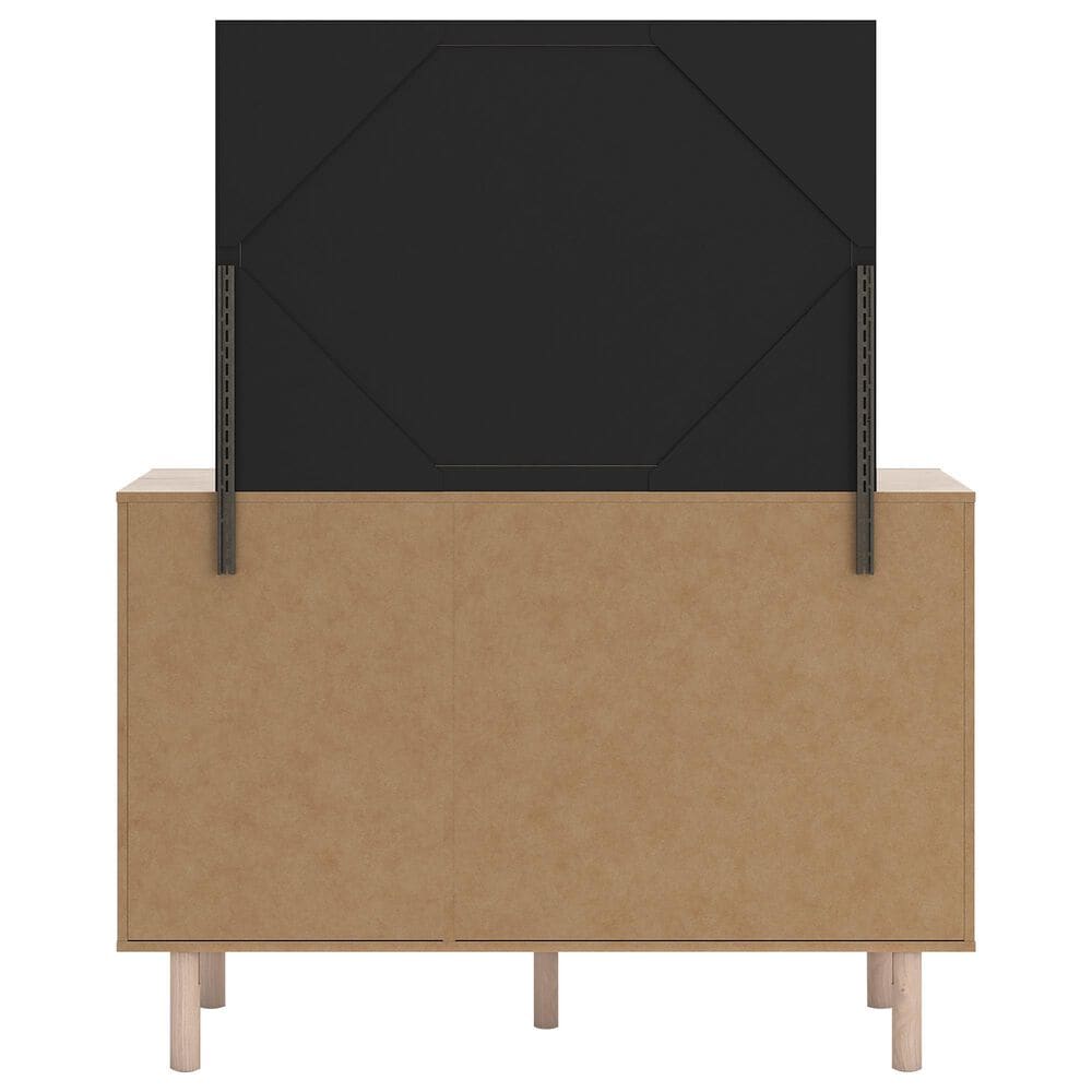Ashley Arloster 6-Drawer Dresser and Mirror in Tan, , large