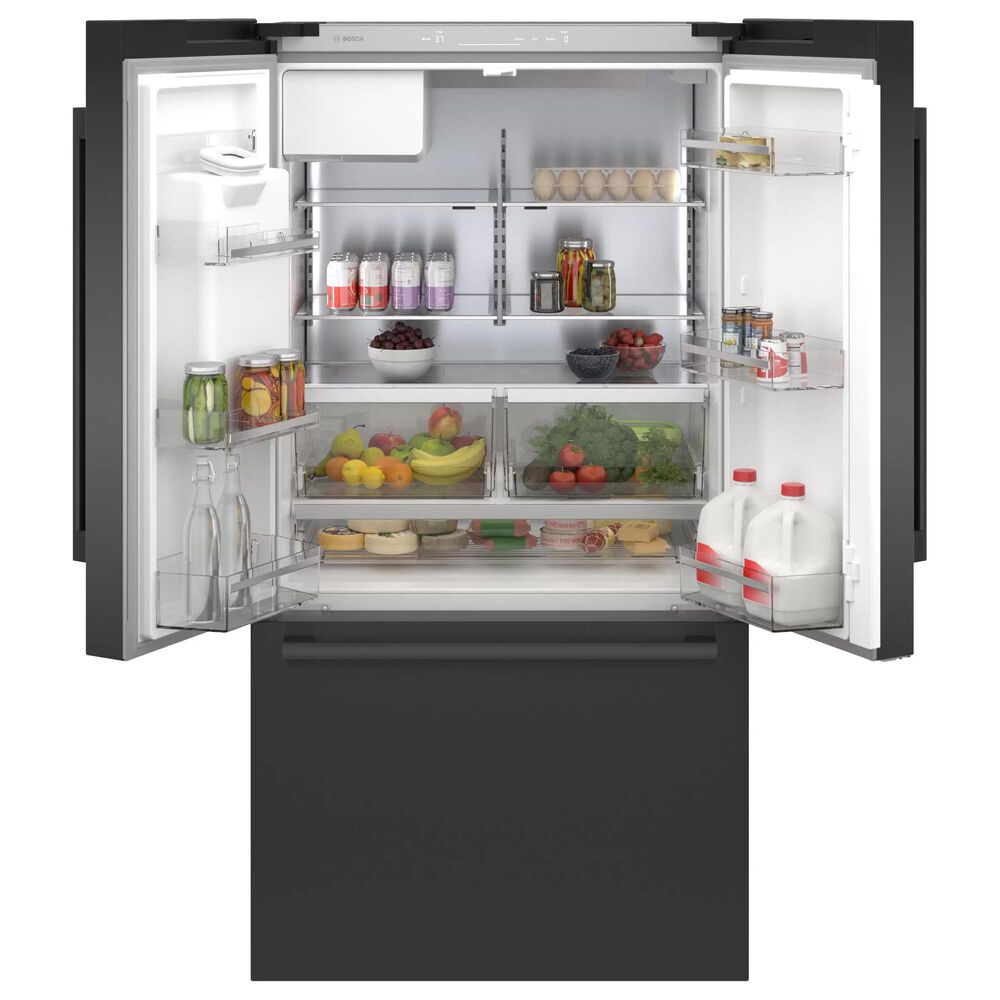 Bosch 36" French Door Bottom Mount Refrigerator in Black Stainless