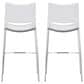 Zuo Modern Ace Bar Stool in White (Set of 2), , large