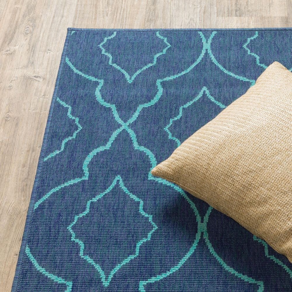 Oriental Weavers Meridian 7541B 2&#39;3&quot; x 7&#39;6&quot; Navy Runner, , large