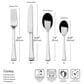 Lifetime Brands Conley 34-Piece Flatware Set in Stainless Steel, , large