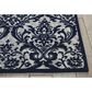 Nourison Damask DAS02 2"3" x 3"9" Ivory and Navy Area Rug, , large