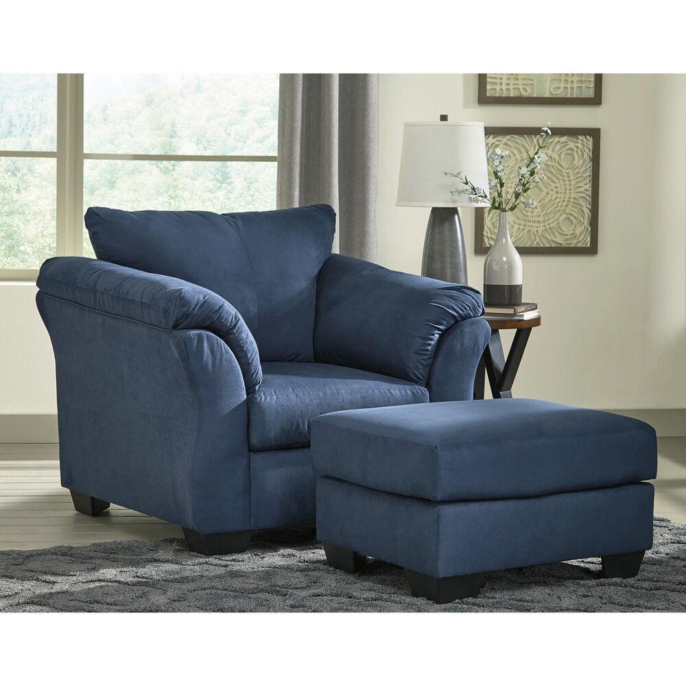 Ashley Darcy Ottoman in Blue, , large