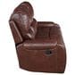 Crystal City Keily Manual Reclining Sofa with Dropdown Table in Brown, , large