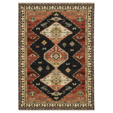 Oriental Weavers Lilihan Tribal Medallion 7"10" x 10"10" Navy Area Rug, , large