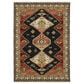 Oriental Weavers Lilihan Tribal Medallion 7"10" x 10"10" Navy Area Rug, , large