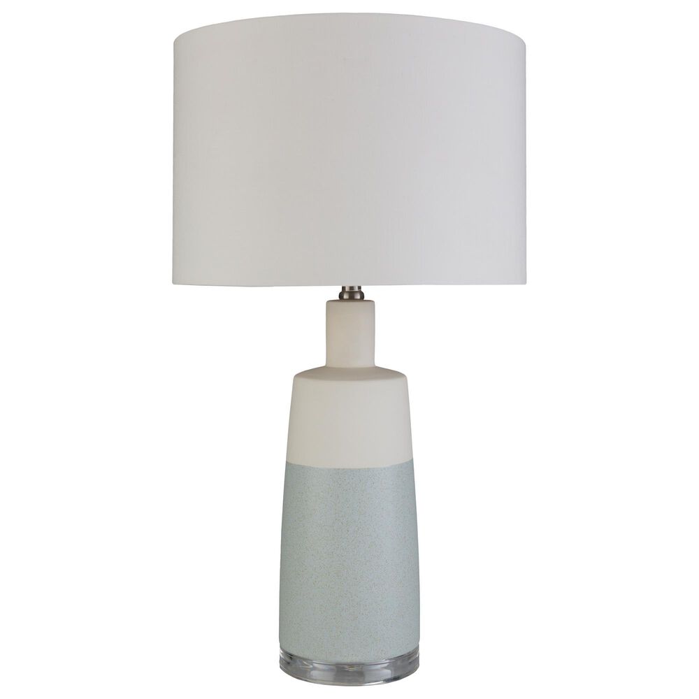 Surya Healey Table Lamp in Cream and Ice Blue, , large