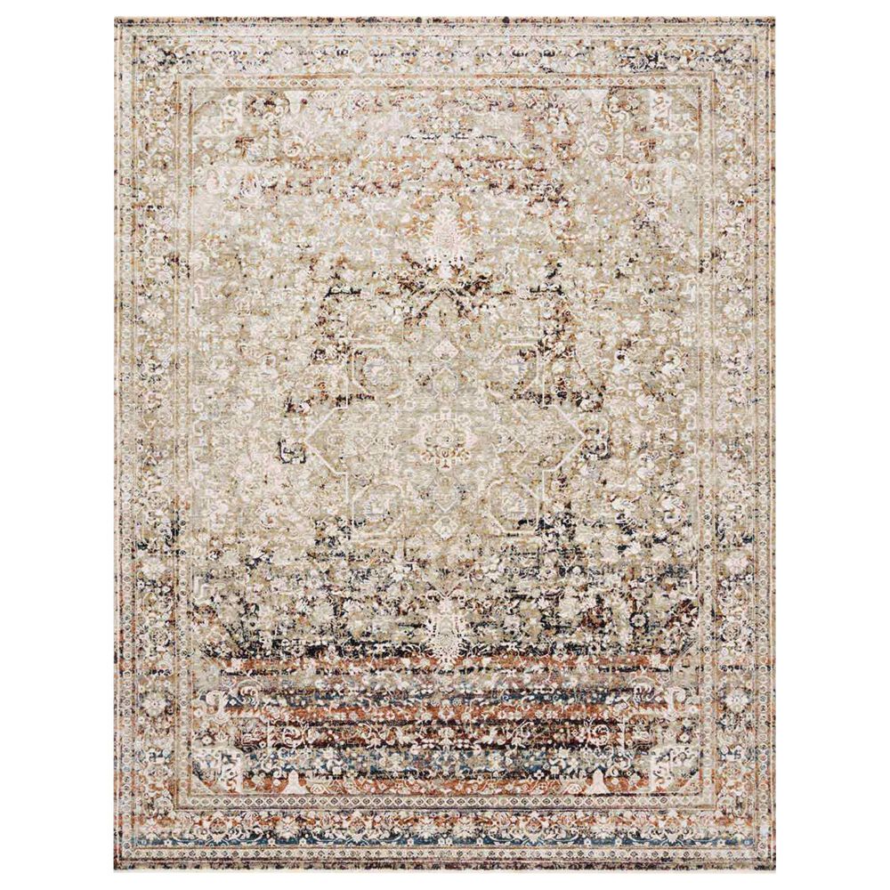 Loloi Theia THE-05 3"7" x 5"2" Taupe and Brick, , large