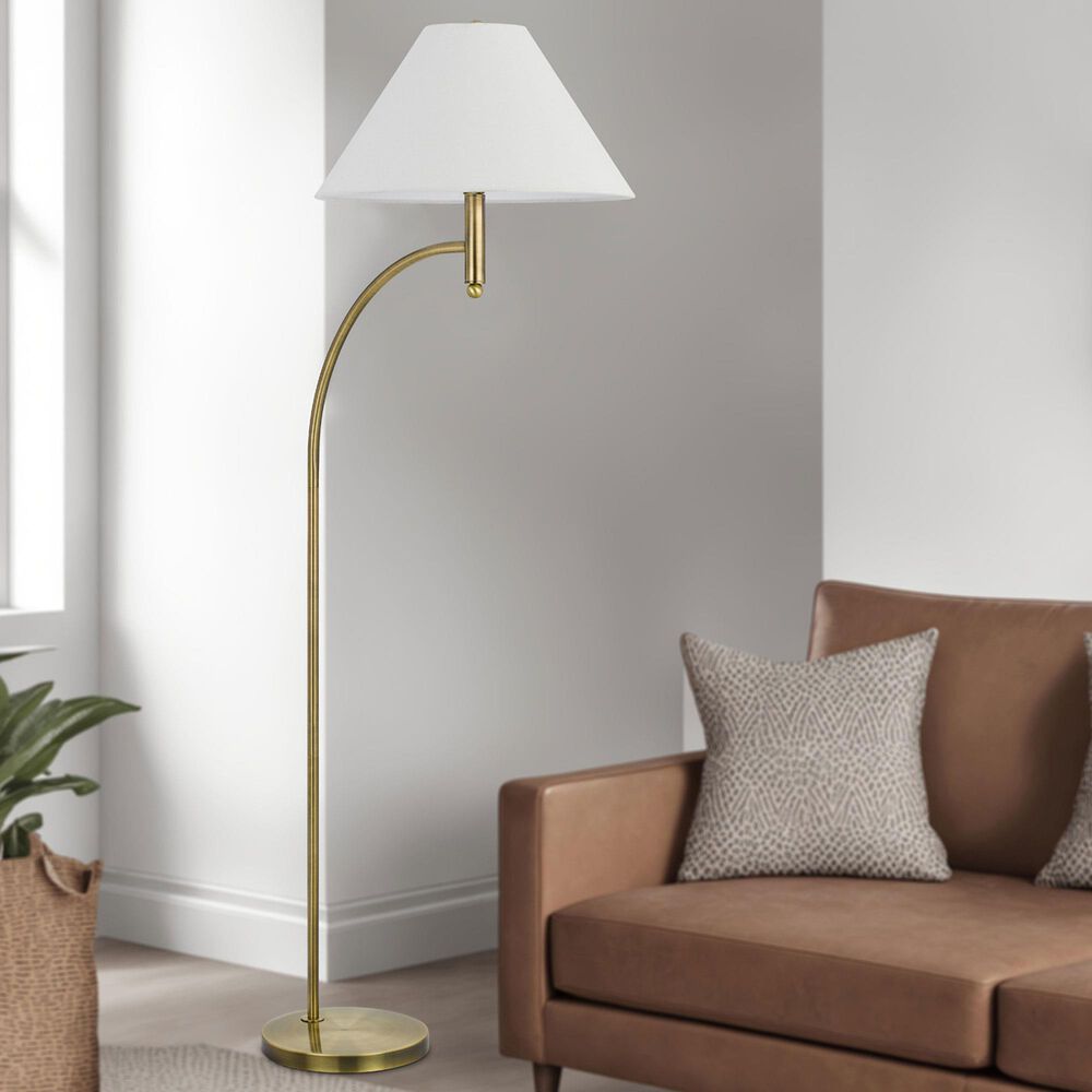Cal Lighting Mosley Groton Floor Lamp in Antique Brass, , large