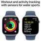 Apple Watch Series 10 GPS 46mm Silver Aluminum Case with Denim Sport Band - S/M, , large