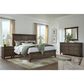 Riva Ridge Oxford King Panel Storage Bed in Cocoa with USB Ports, , large