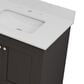 Lexora Home Dukes 80" Double Bathroom Vanity in Espresso with 2 cm White Quartz Top and Rectangular Sinks, , large