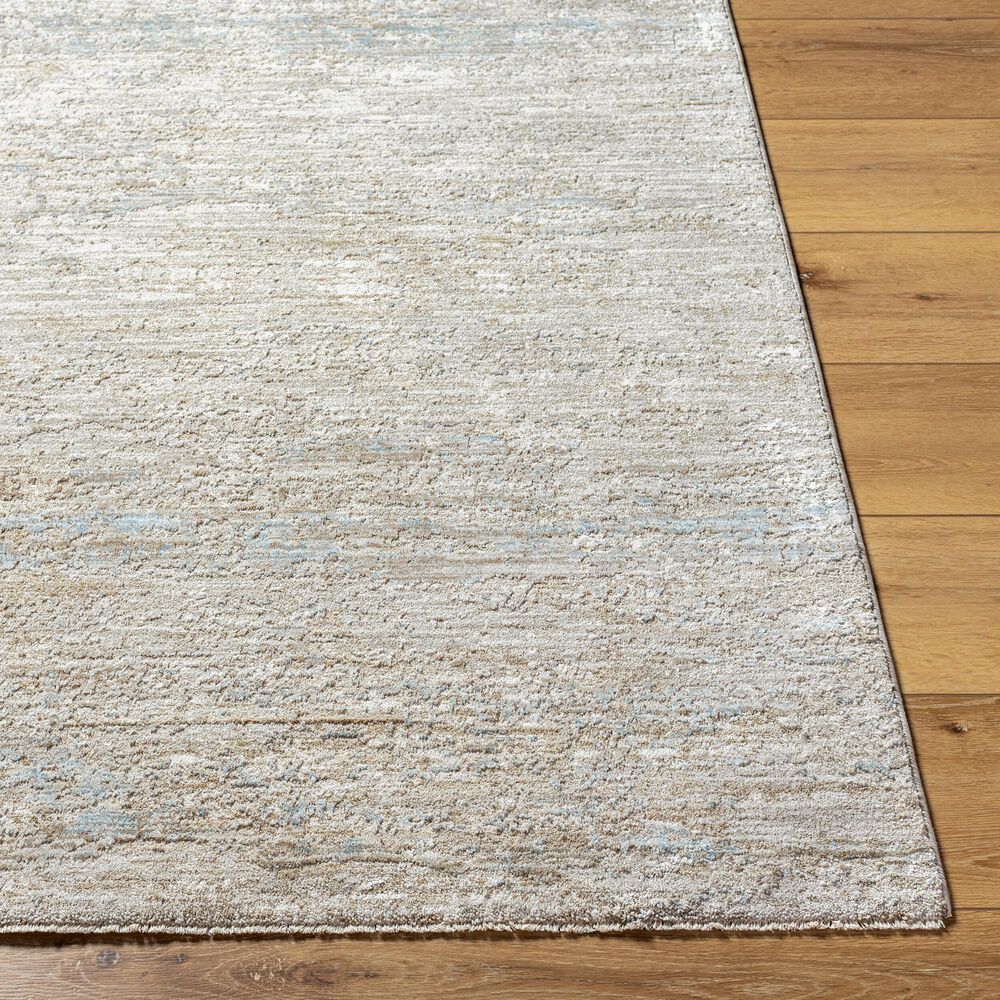 Surya Masterpiece Medium Gray, Light Gray, Cream and Ice Blue 6'7" x 9'6" Area Rug, , large