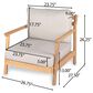 Hearth and Haven Outdoor Club Chair with Water-Resistant Cushion in Beige, , large