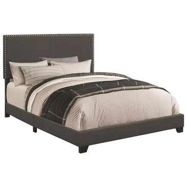 at HOME Boyd Twin Upholstered Panel Bed in Charcoal, , large