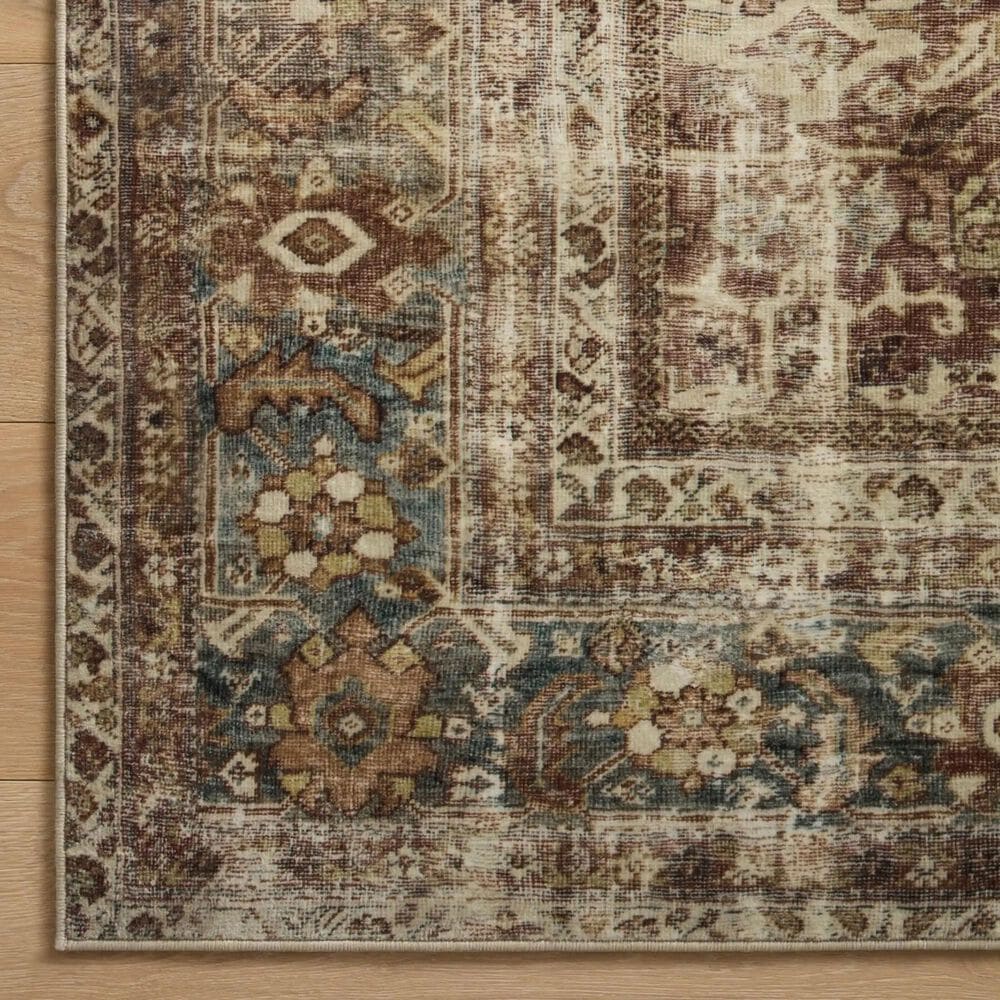 Magnolia Home Sinclair 5&#39; x 7&#39; Rust and Lagoon Area Rug, , large