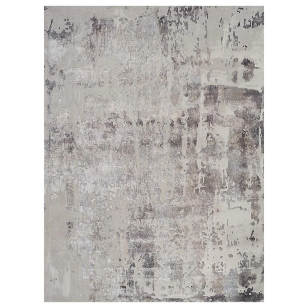 Nourison Prismatic PRS12 8"7" x 11"6" Silver and Grey Area Rug, , large